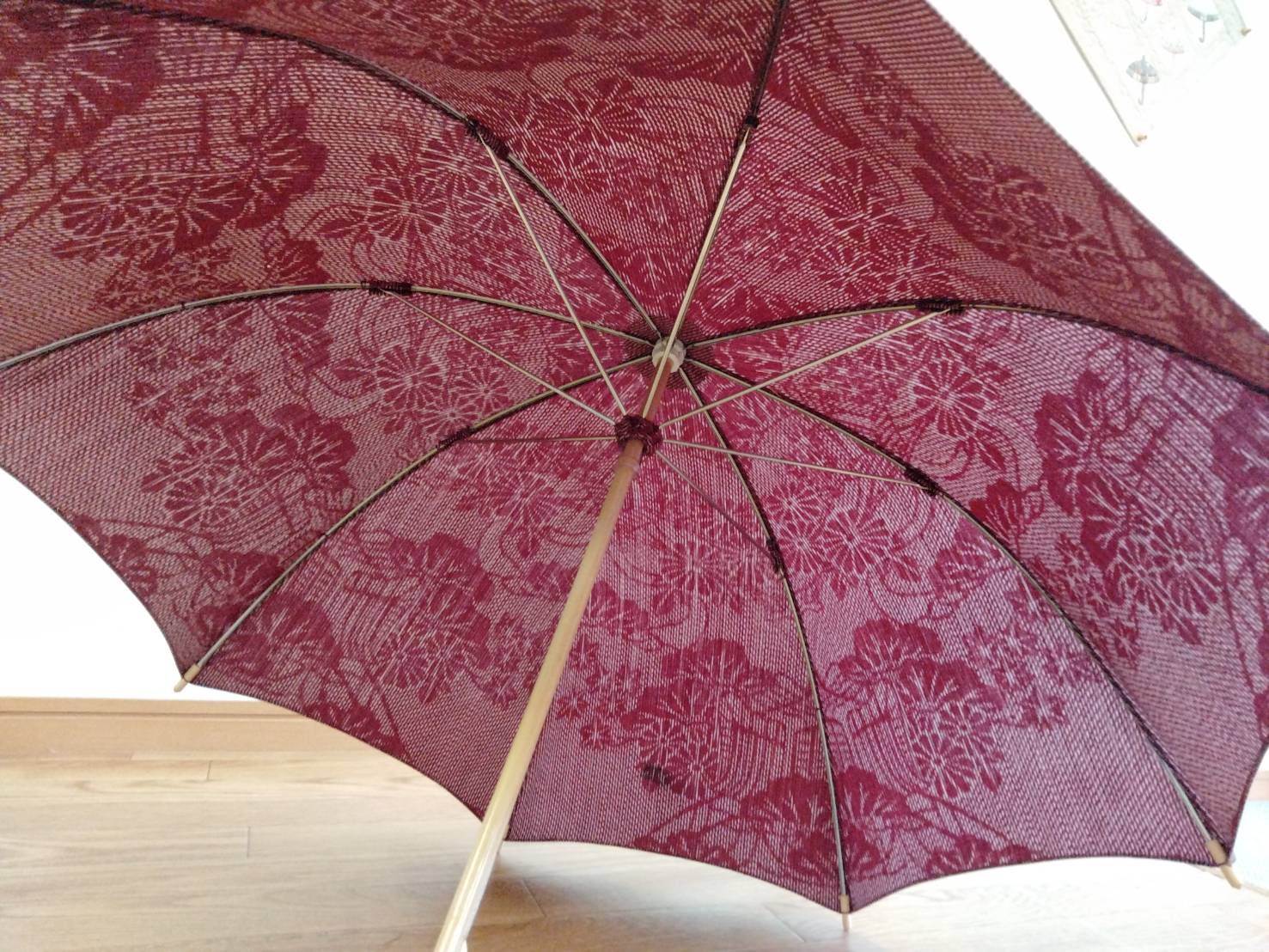 雪大島紬の日傘 | atelier すずきの洋傘 -きものを日傘にリメイク 