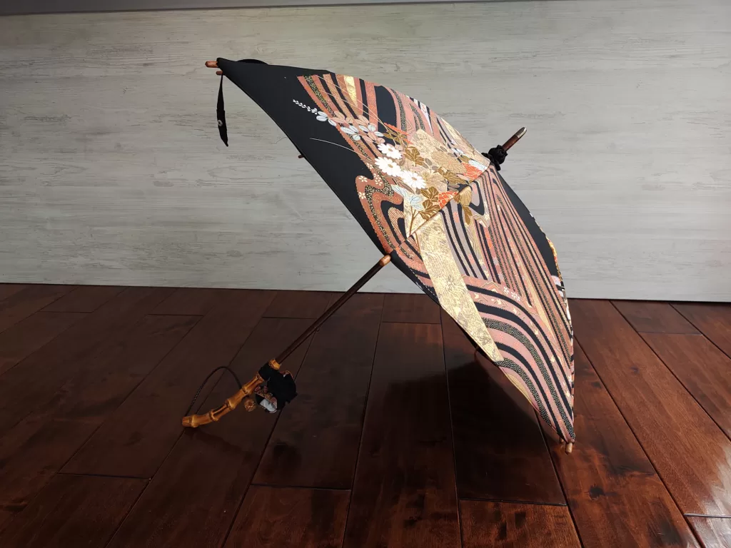 お着物から作った日傘